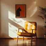 Decoorama: Arte Vintage de Gato Preto Fumando - Decoração Peculiar