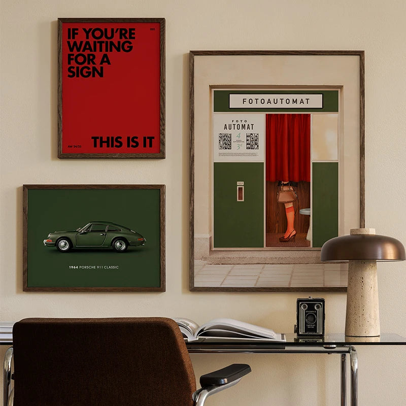 Decoorama: Arte Motivacional em Tela Retro para Parede