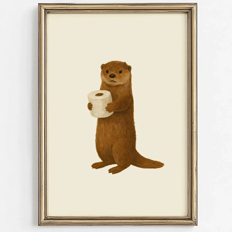 Decoorama: Arte de Parede Divertida com Animais no Banho