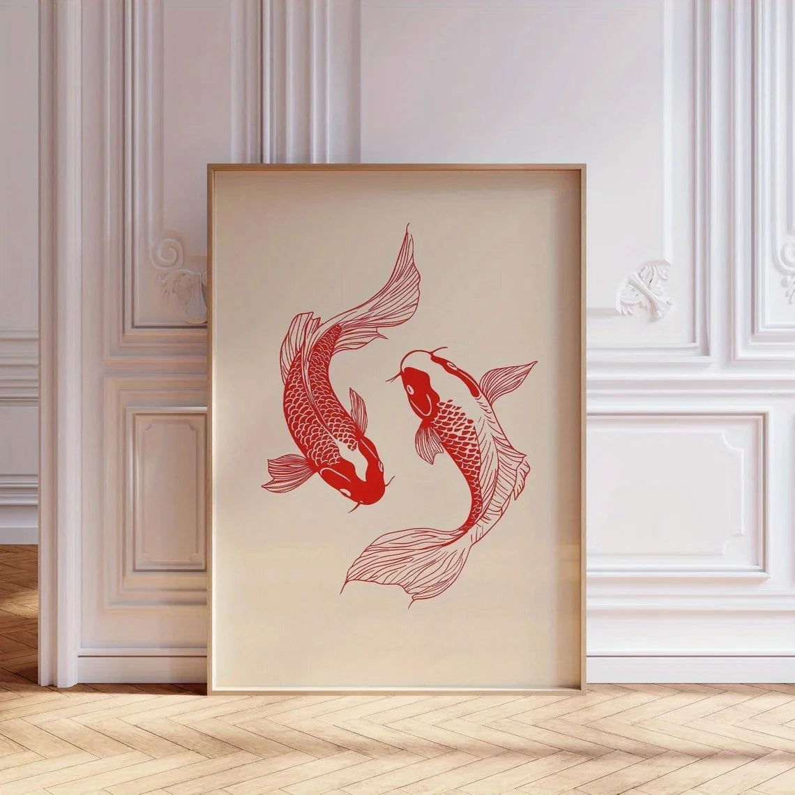 Decoorama: Arte em Tela Minimalista Koi Vermelho
