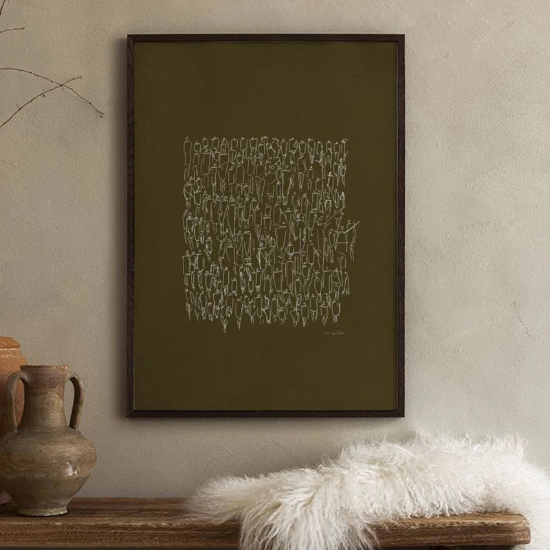 Decoorama: Arte em Tela Abstrata Verde para Sala de Estar