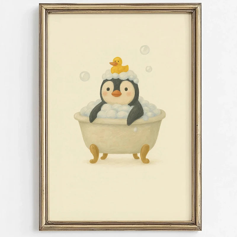 Decoorama: Arte de Parede Divertida com Animais no Banho