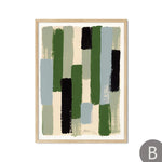 Decoorama: Arte em Tela Abstrata Verde para Sala de Estar