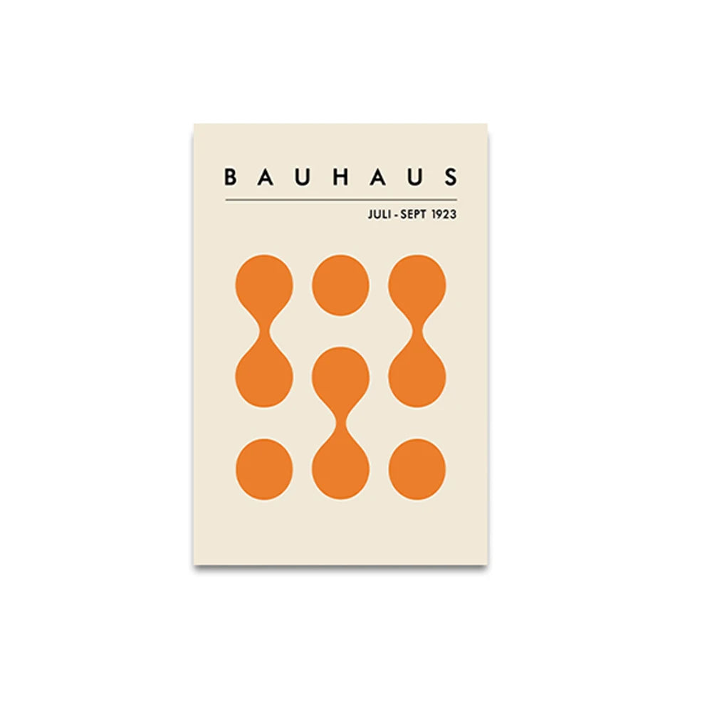 Decoorama: Impressões em Tela Bauhaus Laranja Minimalista
