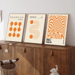 Decoorama: Impressões em Tela Bauhaus Laranja Minimalista